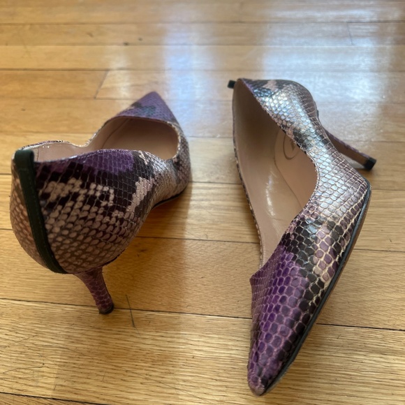Purple Snakeskin Pumps - Picture 3 of 6